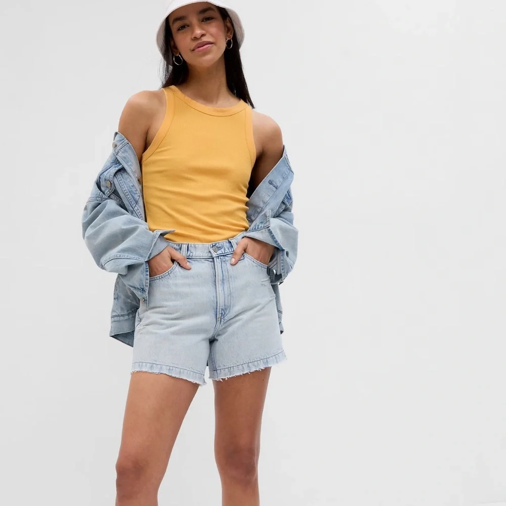 NWOT HIGH RISE CUTOFF SHORTS - Picture 2 of 6